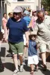 Elton John strolls wih his son Zachary in ST