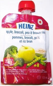 Heinz  Apple, broccoli, pea & brown rice