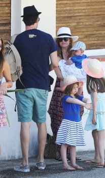 Isla Fisher and Sacha Baron Cohen Vacation In Monaco with kids Olive, Ulula and Montgomery