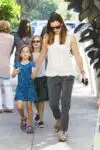 Jennifer Garner at church with kids Violet and Seraphina