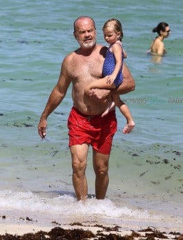 Kelsey Grammer with his daughter Faith in Miami