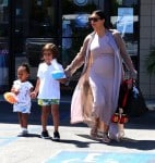 Kim Kardashian with daughter North West and nephew Mason Disick