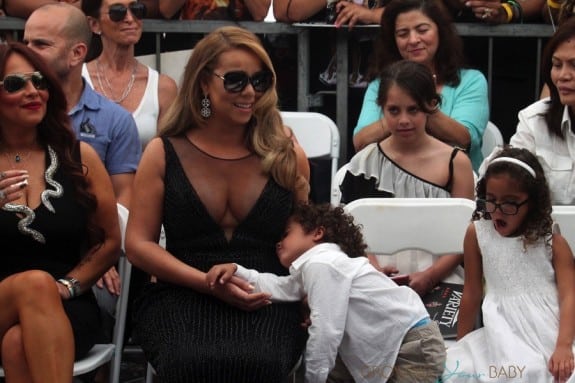 Moroccan Cannon with his mom Mariah Carey at her Hollywood Walk of Fame Ceremony