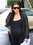 Pregnant Kim Kardashian out for lunch in LA