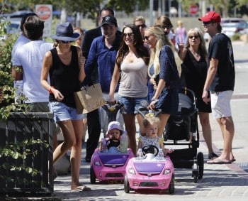 Tamara Ecclestone, Sophia Rutland, Jay Rutland, Petra Ecclestone, Lavinia Stunt, James Stunt out in Malibu