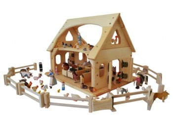 Wooden toy stable-Montessori Barn
