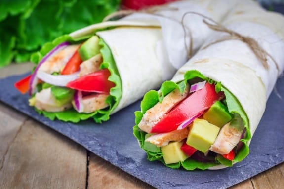 chicken avocado wrap