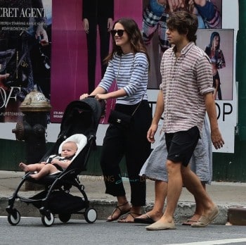 Actress Keira Knightley and husband James Righton step out with daughter Edie