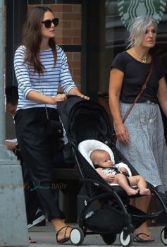 Actress Keira Knightley steps out with daughter Edie