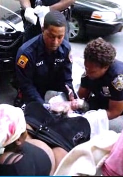 Baby Born on Brooklyn Sidewalk Outside Train station