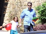 Ben Affleck with daughter Seraphina at Church