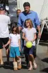 Ben Affleck with daughters Seraphina and Violet at the farmer's market