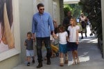 Ben Affleck with kids Sam, Seraphina and Violet at the farmer's market