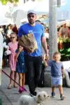 Ben Affleck with kids Violet, Seraphina and Samuel at the market in Pacific Palisades