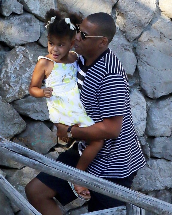 Jay-z in the South of France with daughter Blue Ivy