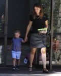Jennifer Garner and son Samuel at church