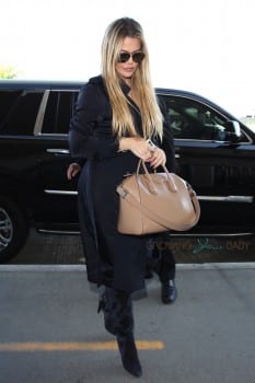Khloe Kardashian arriving at LAX