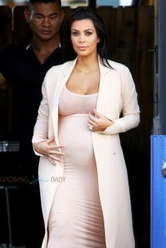 Pregnant Kim Kardashian leaves a studio in Sherman Oaks California