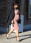 Pregnant Kim Kardashian out in Malibu