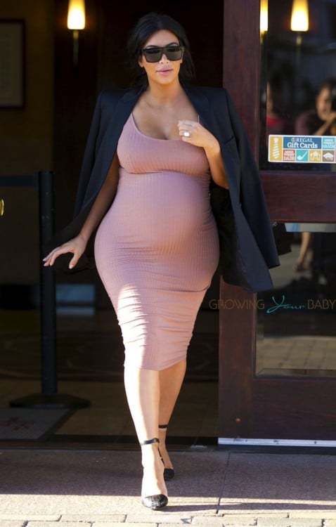 Pregnant Kim Kardashian out in Malibu