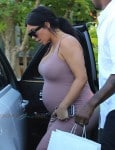 Pregnant Kim Kardashian out in Malibu, Ca