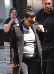 Pregnant Kim Kardashian out in New York City wearing Yeezus Tee