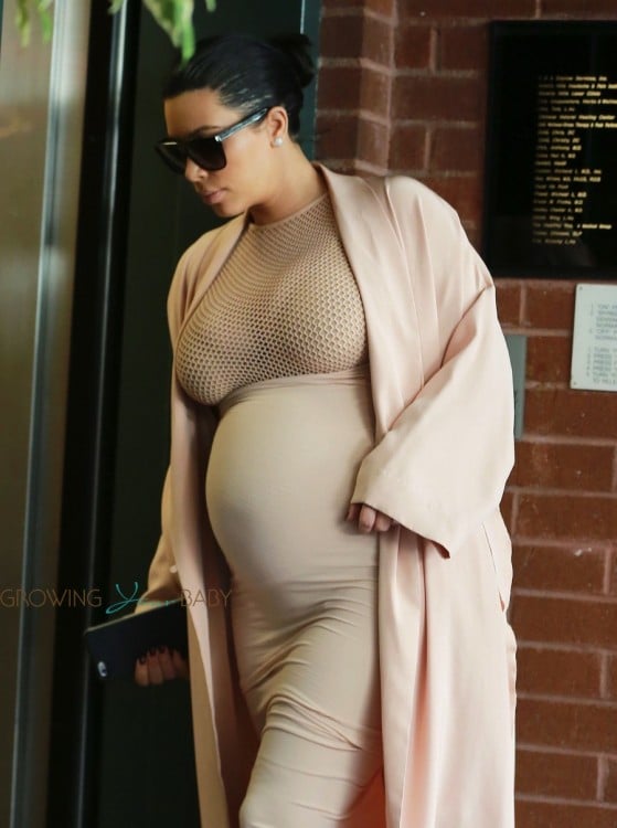 pregnant Kim Kardashian out in LA
