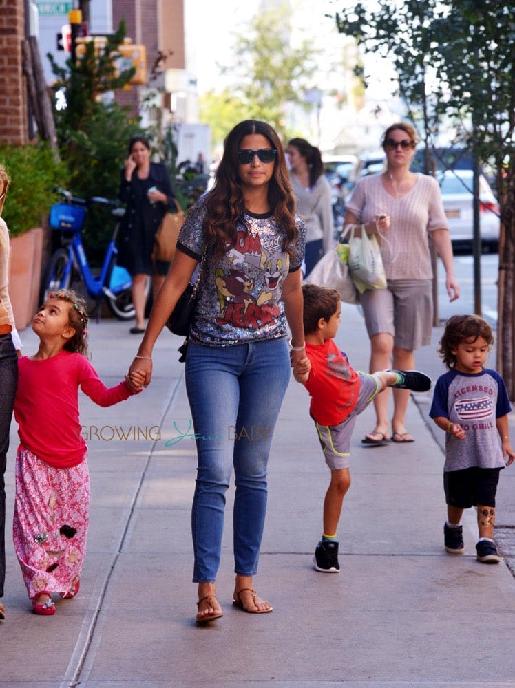 Camila Alves Steps Out With Her Kids in NYC.