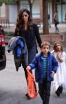 Camila Alves out in NYC with kids Vida and Levi McConaughey