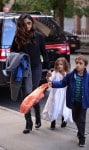 Camila Alves out in NYC with kids Vida and Levi McConaughey