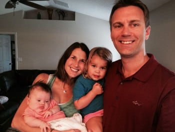 Erika and Stephen Jones with daughters Abigail and Audrey