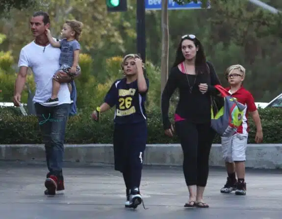 Gavin Rossdale out in LA with sons Apollo, Zuma and Kingston