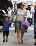 Jennifer Garner at the market with her son Sam