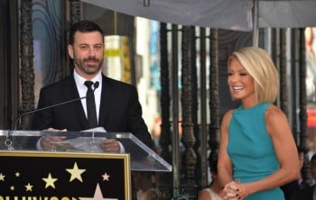 Kelly Ripa and Jimmy Kimmel at the Hollywood Walk of Fame Star Ceremony