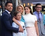Kelly Ripa and Mark Consuelos with kids Michael, Lola and Joaquin at The Hollywood Walk Of Fame ceremony