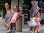 Kourtney Kardashian at dance class with daughter Penelope Disick & niece North West