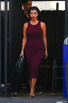 Kourtney Kardashian leaves a studio in LA