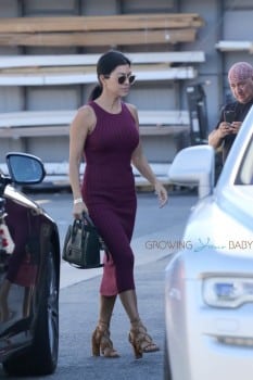 Kourtney Kardashian leaves a studio in LA