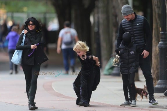 Liev Schreiber and Naomi Watts leave a Halloween party with their boys Sam and Alexander