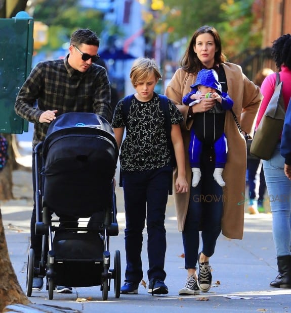 Liv Tyler and David Gardner step out in NYC with kids Milo Langdon and Sailor Gardner