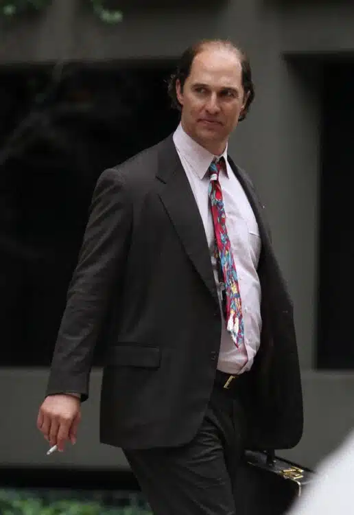 Matthew Mcconaughey on the set of GOLD in NYC