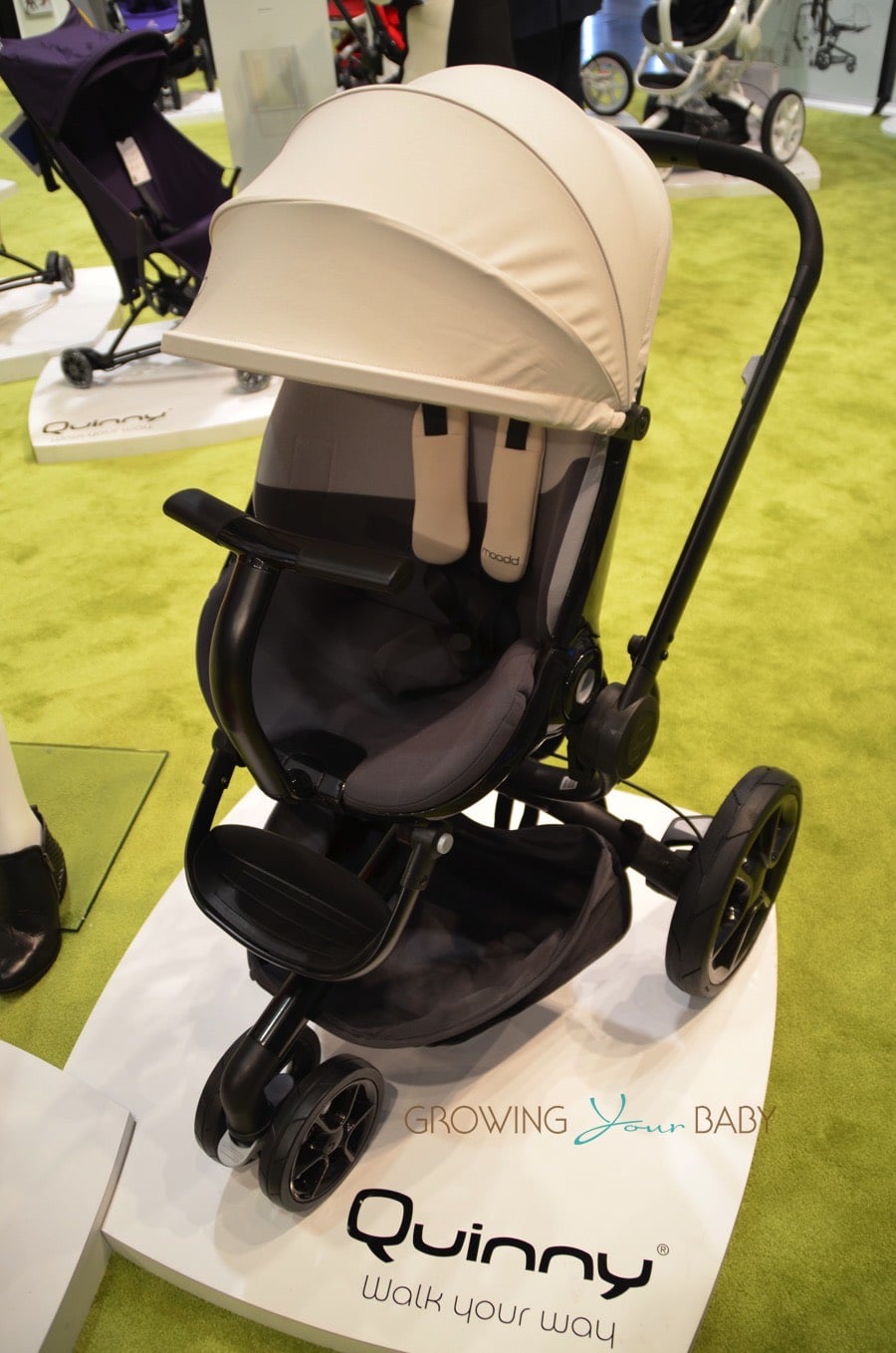 stroller with large sun canopy