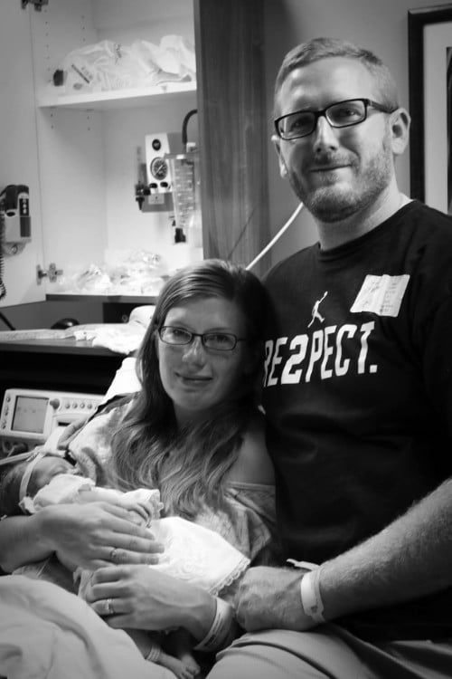 Natalie and Brian Morgan with daughter Eleanor