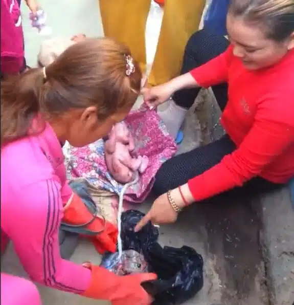 Newborn Baby Discarded in Garbage Bag Discovered Alive By Passersby
