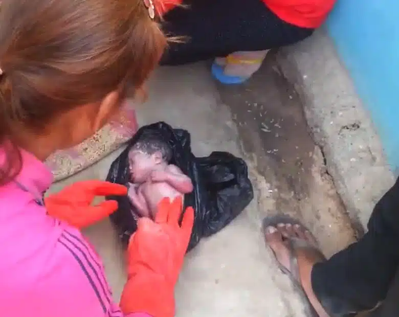 Newborn Baby Discarded in Garbage Bag Discovered Alive By Passersby