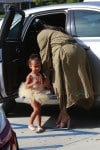 Pregnant Kim Kardashian at ballet class with daughter North West