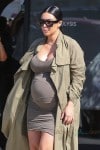 Pregnant Kim Kardashian leaves North's Ballet Class