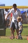 Robin Thicke with his son Julian at his soccer game