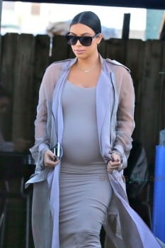 Very Pregnant Kim Kardashian leaves a studio in LA