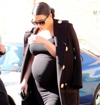 A Very pregnant Kim Kardashian shops in Beverly Hills